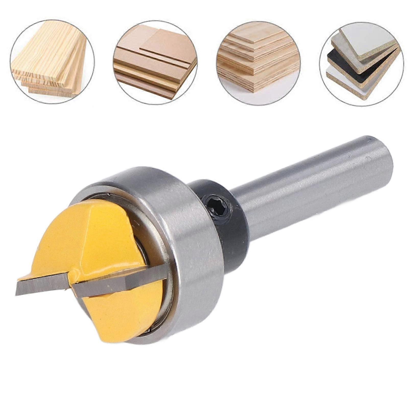 1/4in Shank Bottom Cleaning Bit Hinge Mortising Alloy Tip Router Bit Woodworking Milling Cutter