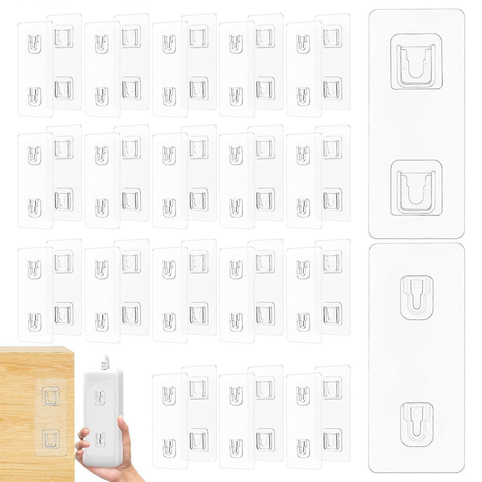 20 Sets Double Sided Adhesive Hooks Clear Wall Hooks Adhesive Sticky Wall Mount Sticky Wall Hooks Picture Hooks For Walls No Damage