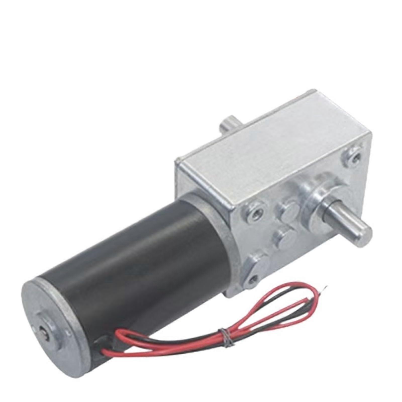 Doubleworm geared motor, DC 12V 24V, torque, max 70 kg, selflocking, adjustable speed, forward and reverse motor, 4–470 RPM (12V).