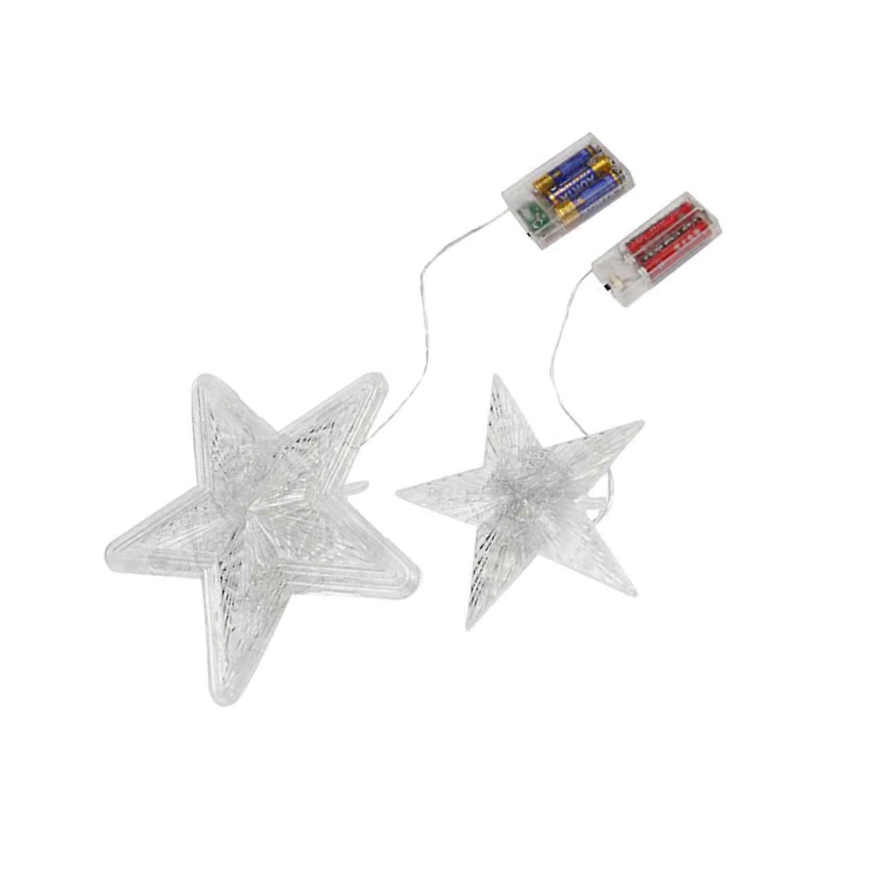 2 Pack LED Christmas Tree Topper, Star Shape with 30 Lights
