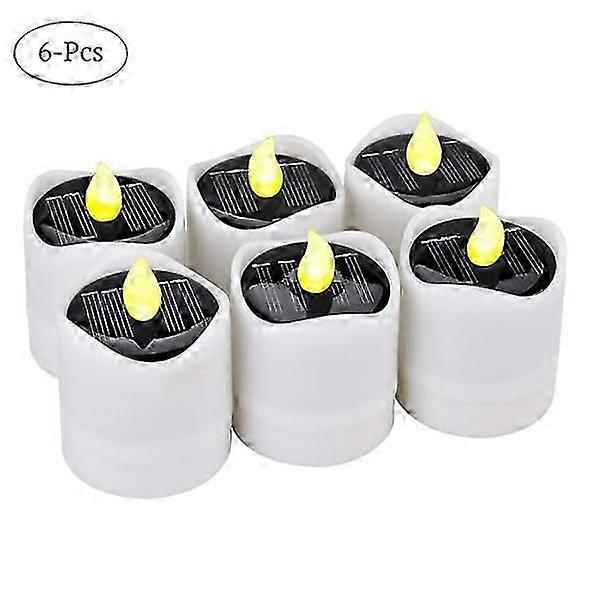 Flameless Tea Lights, 6-Pack Long Lasting Flickering LED Tea Lights Powered by