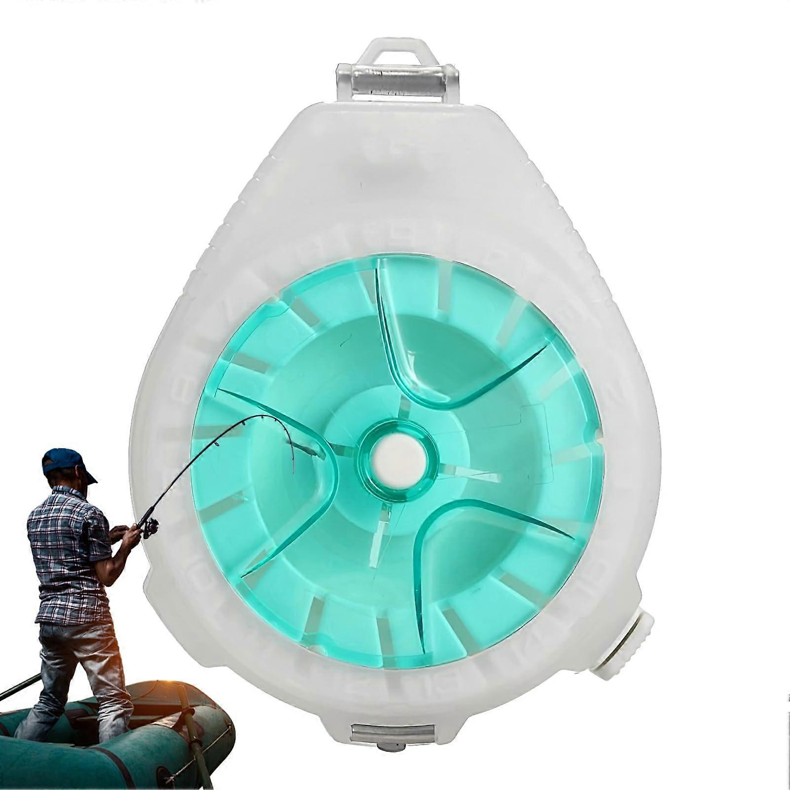 Fishing Line Winder Storage Box for Lures with Wire Cutter Portable Tackle