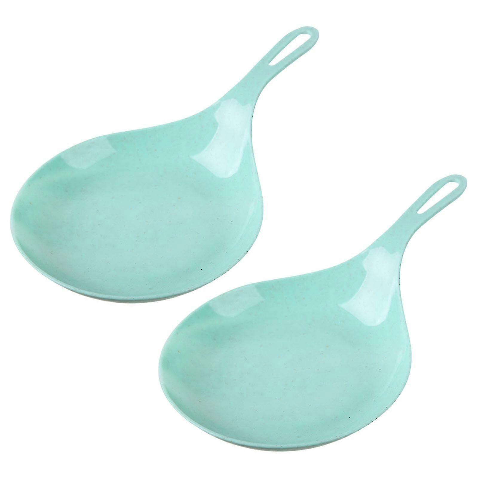 2Pcs Handheld Dish With Handle Fried Chicken Snacks Plate Fruit Dessert