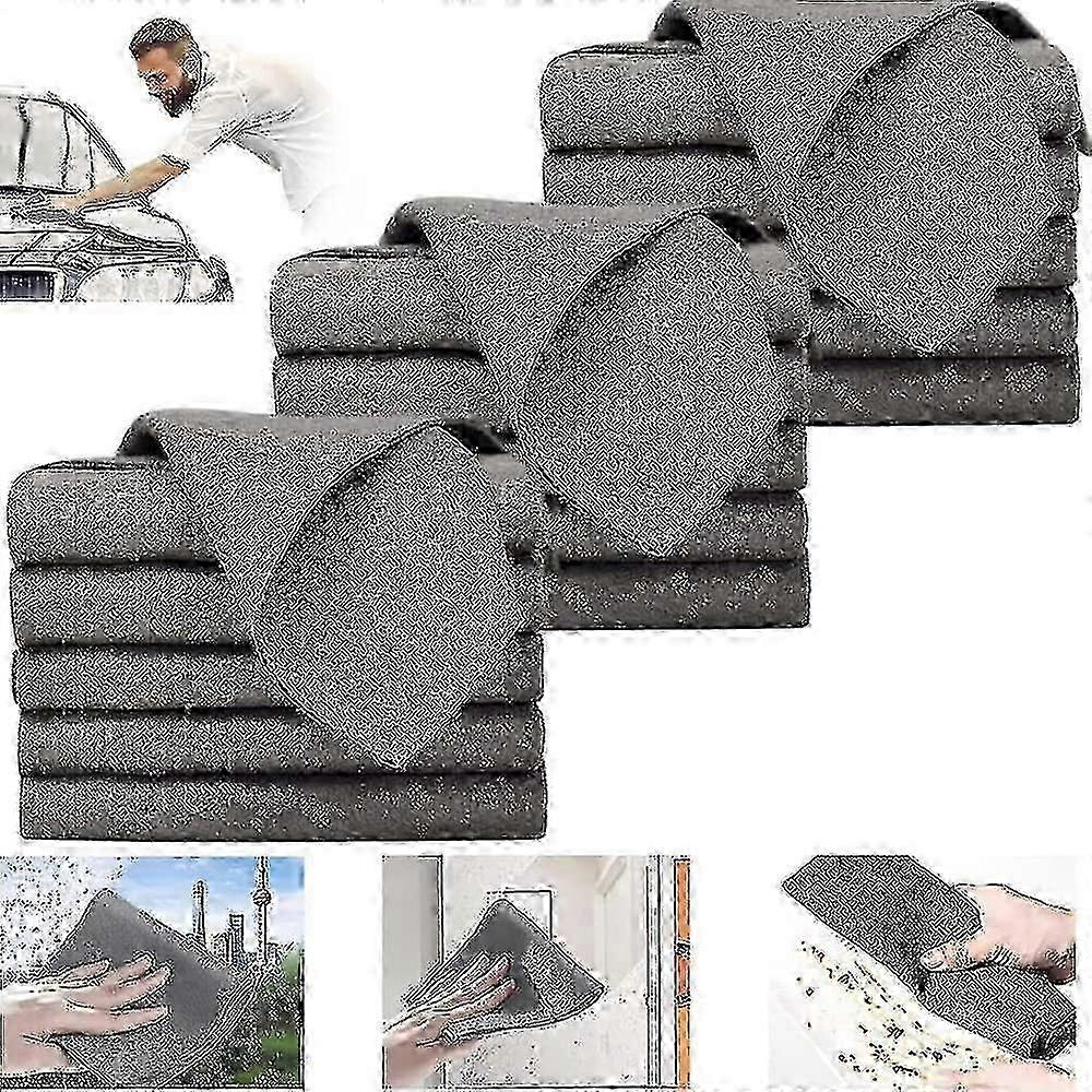 Chiffon de nettoyage en microfibre réutilisable épaissi pour le nettoyage magique du verre