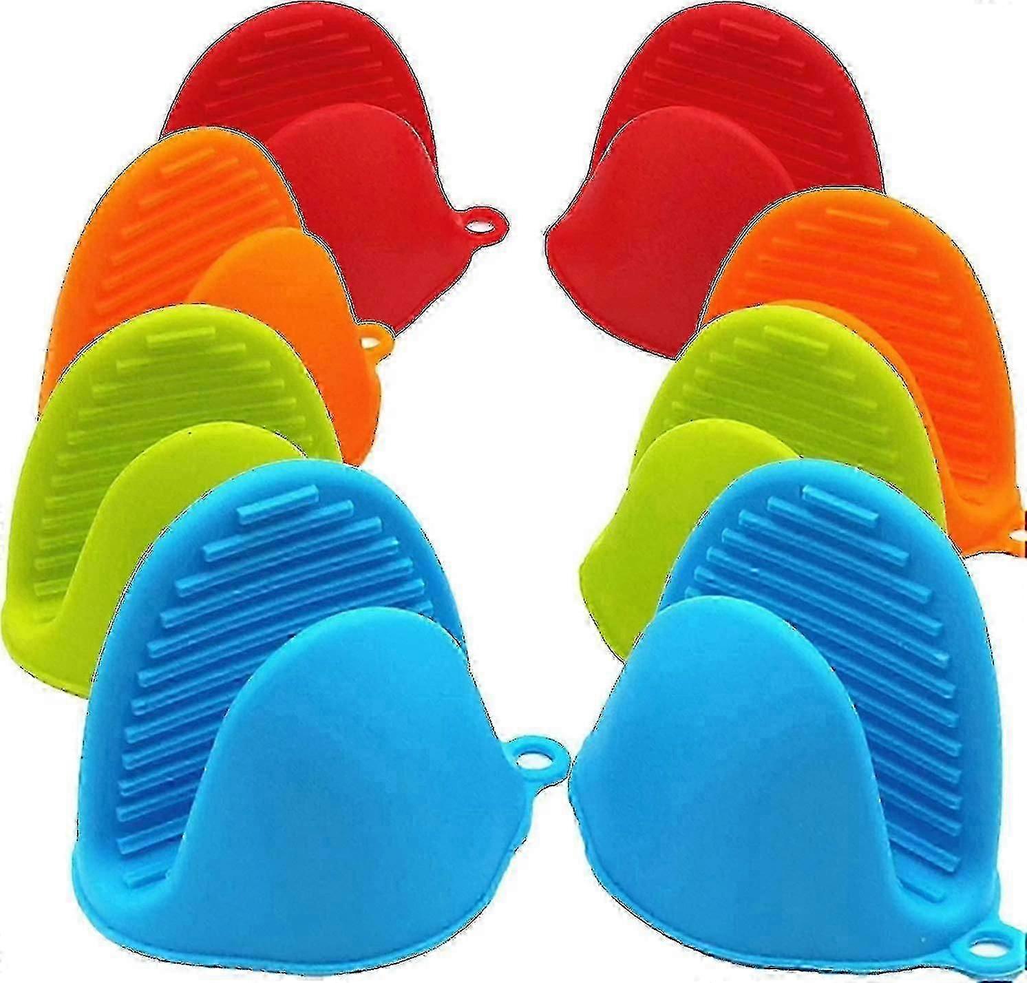 4 对硅胶烹饪夹握烤箱手套坑孔，用于厨房烹饪烘焙 Wyelv