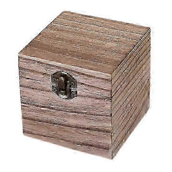 Retro Style Clamshell Design Square Shaped Wooden Storage Box for Vintage Jewelry Sma Boxes