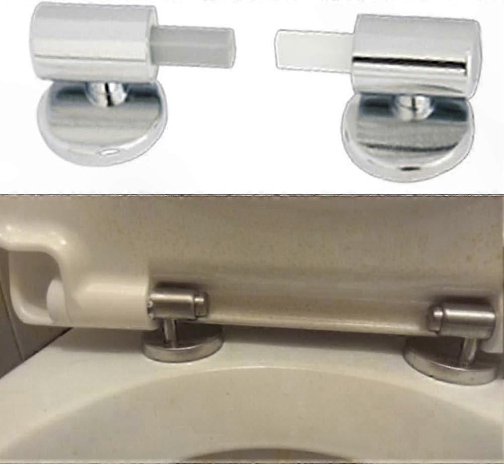 Quick Release Soft Close Toilet Seat Hinges Kit, Top Fixing, 2 Pack, Modern & Classic Design