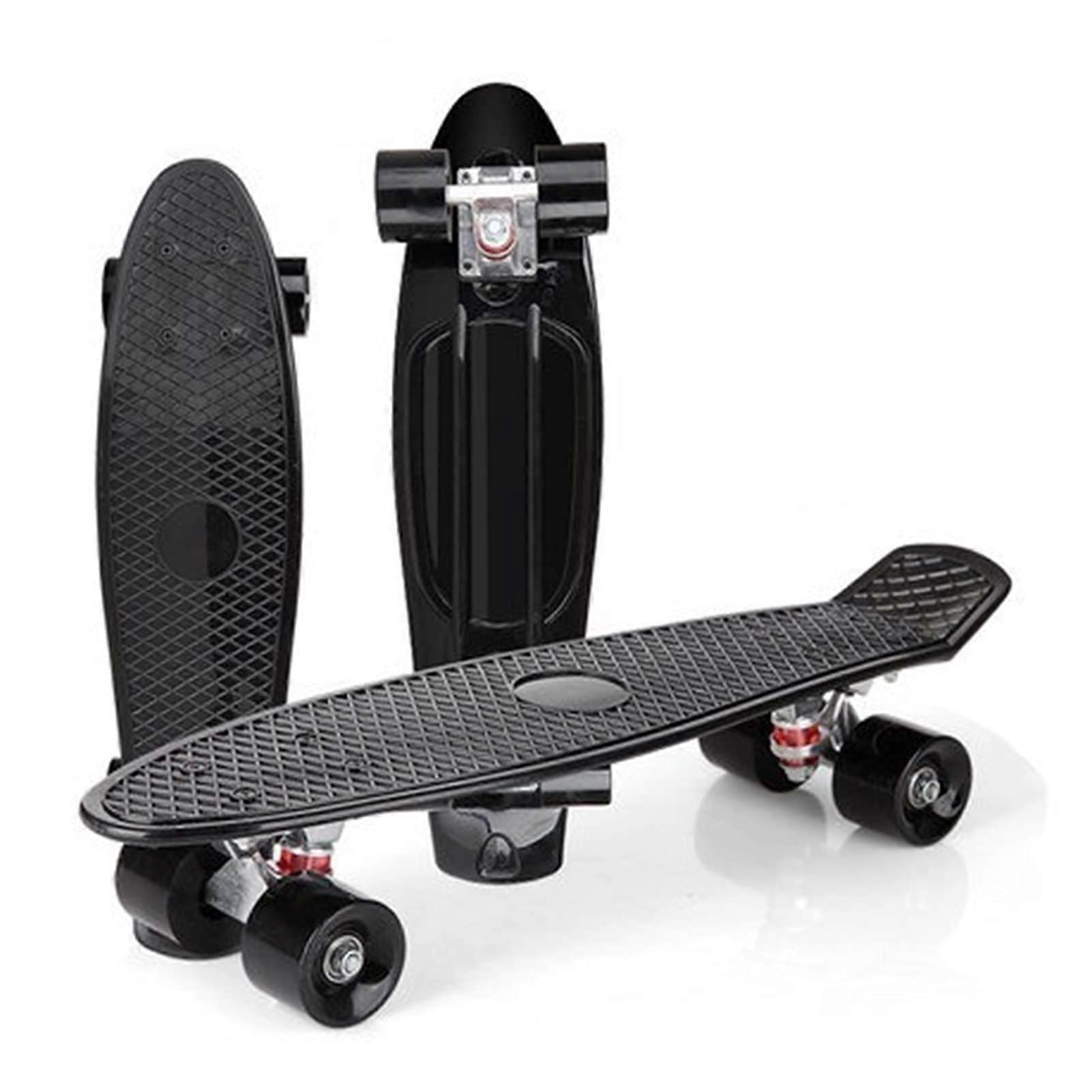 Skateboards 22Inch Kids Maple Cruiser FishShaped With Colorful Pattern, Includes Trucks, Wheels, Bearings