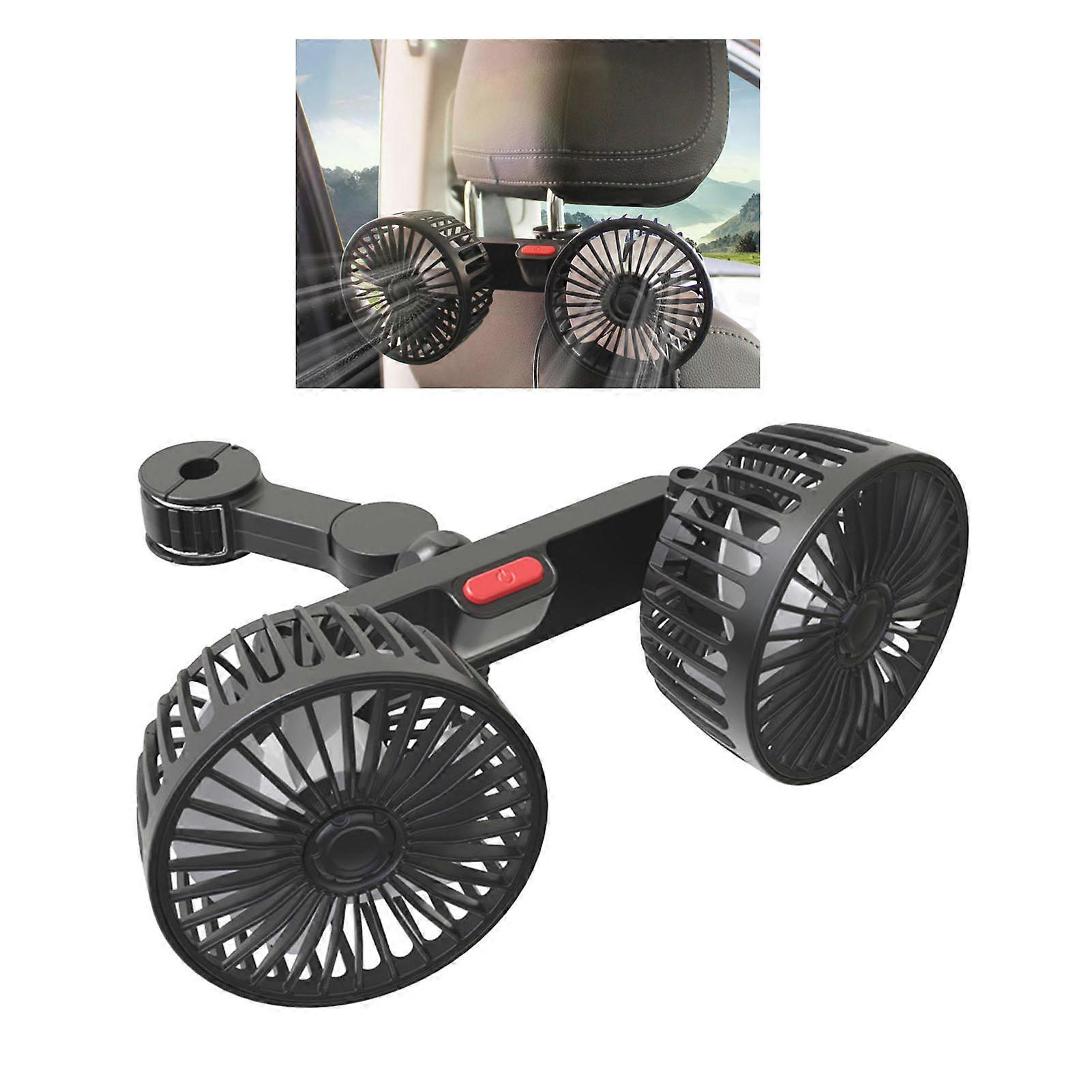 Car Fan USB Powered 5V 10W Adjustable Angle Cooling Fan for Car