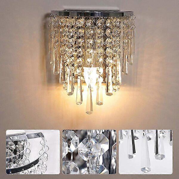 Crystal wall lamp, suitable for E14 LED lights, applicable in multiple scenarios