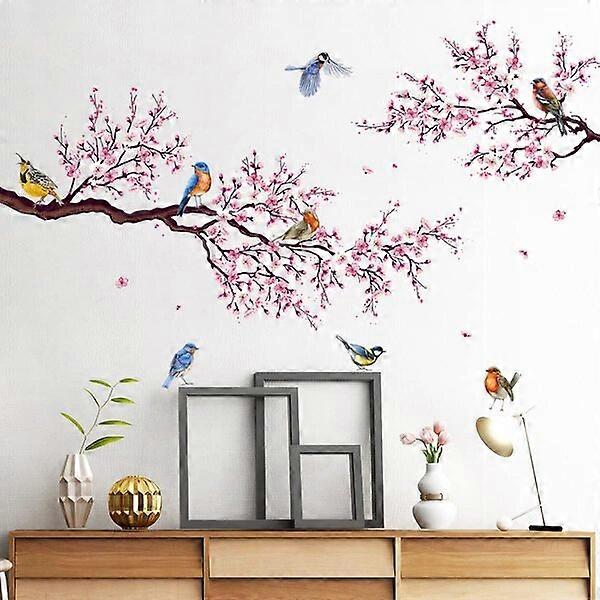 Cherry blossom interior stickers, waterproof vinyl material, suitable for multiple surfaces