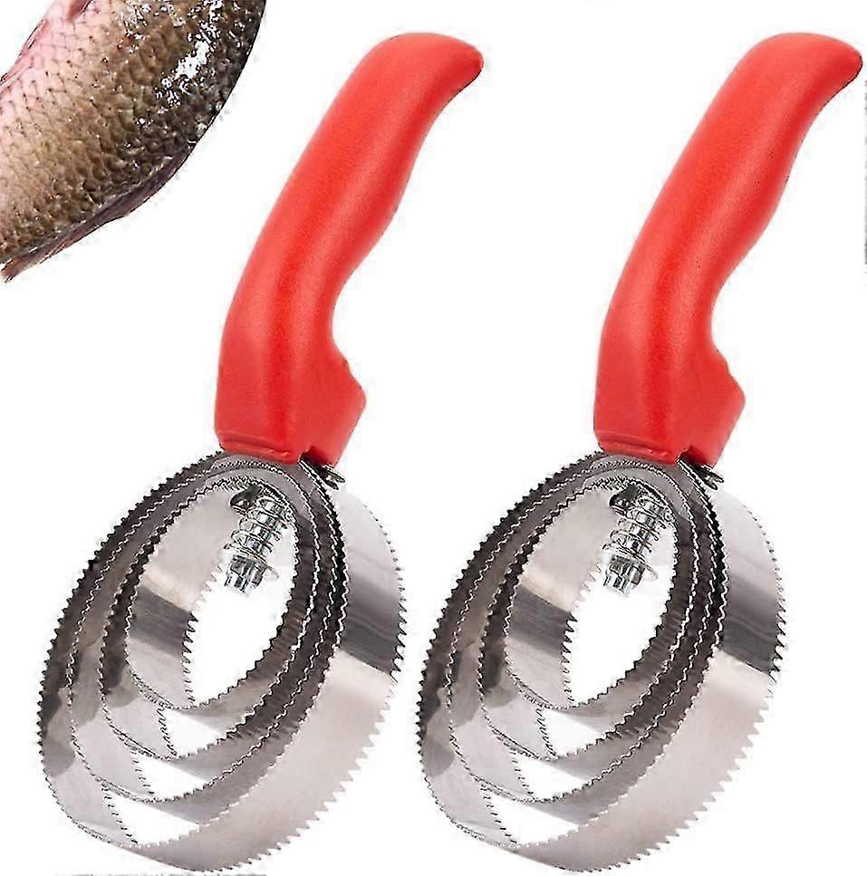 2025 Latest Model Fish Skin Brush Fast Remove, 2pcs Stainless Steel Fish Scaler Remover, Heavy