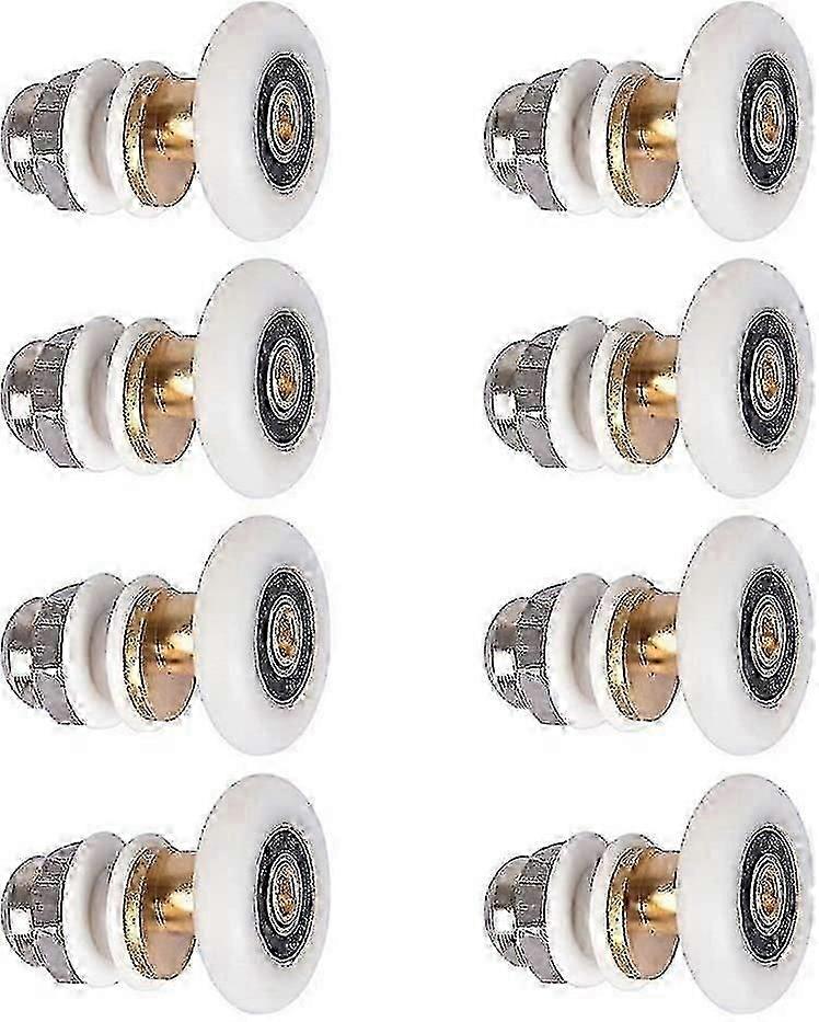 8pcs πόρτα ντους - τροχός τροχών τροχός τροχών τροχός κυλίνδρων πόρτας ντους συμβατός τροχός 27mm