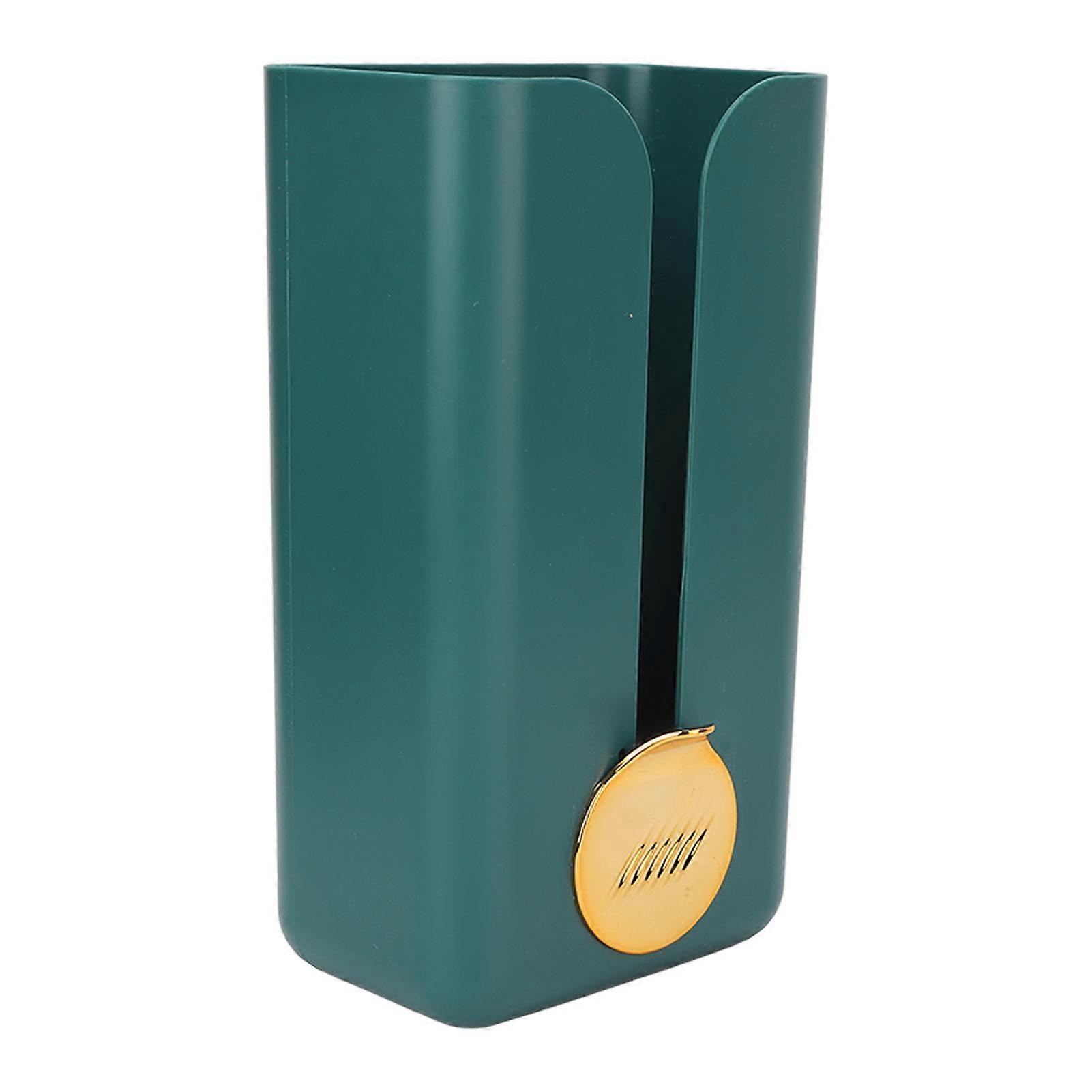 Tissue Holder Wall Mounted Simple Style Open Design Green Gold ABS Facial Tissue Storage Box for House Dormitory 