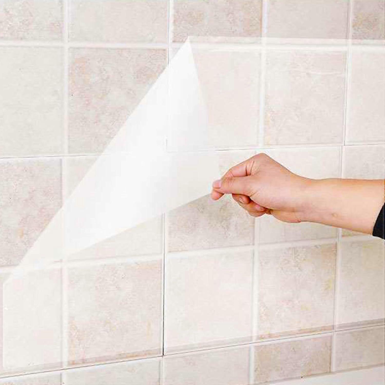 2 Pack Oil-Proof Clear Wall Protector Film for Kitchen Backsplash, Removable