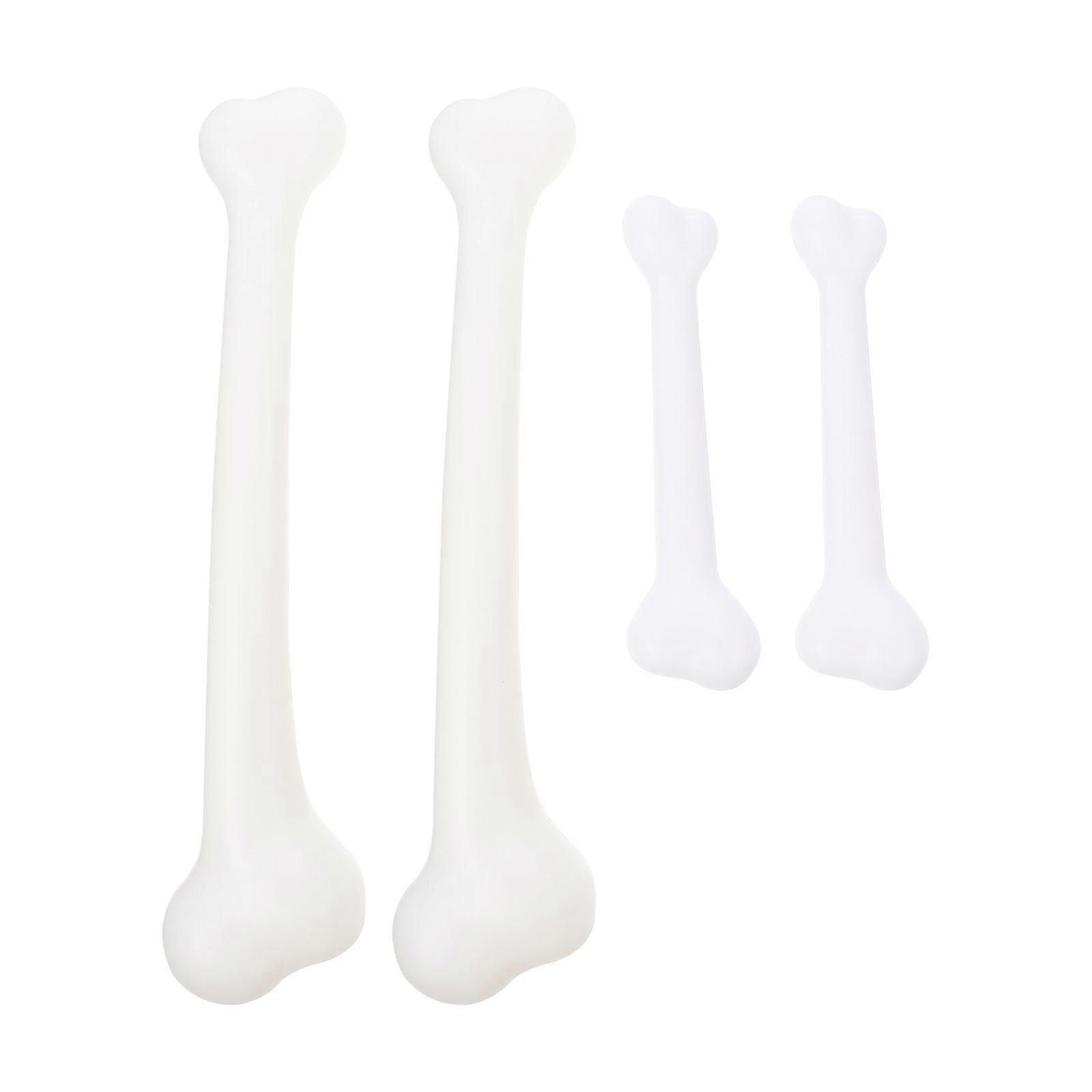 4pcs Halloween Bones Props Simulative Human Skeleton Bones Plastic Bones Model