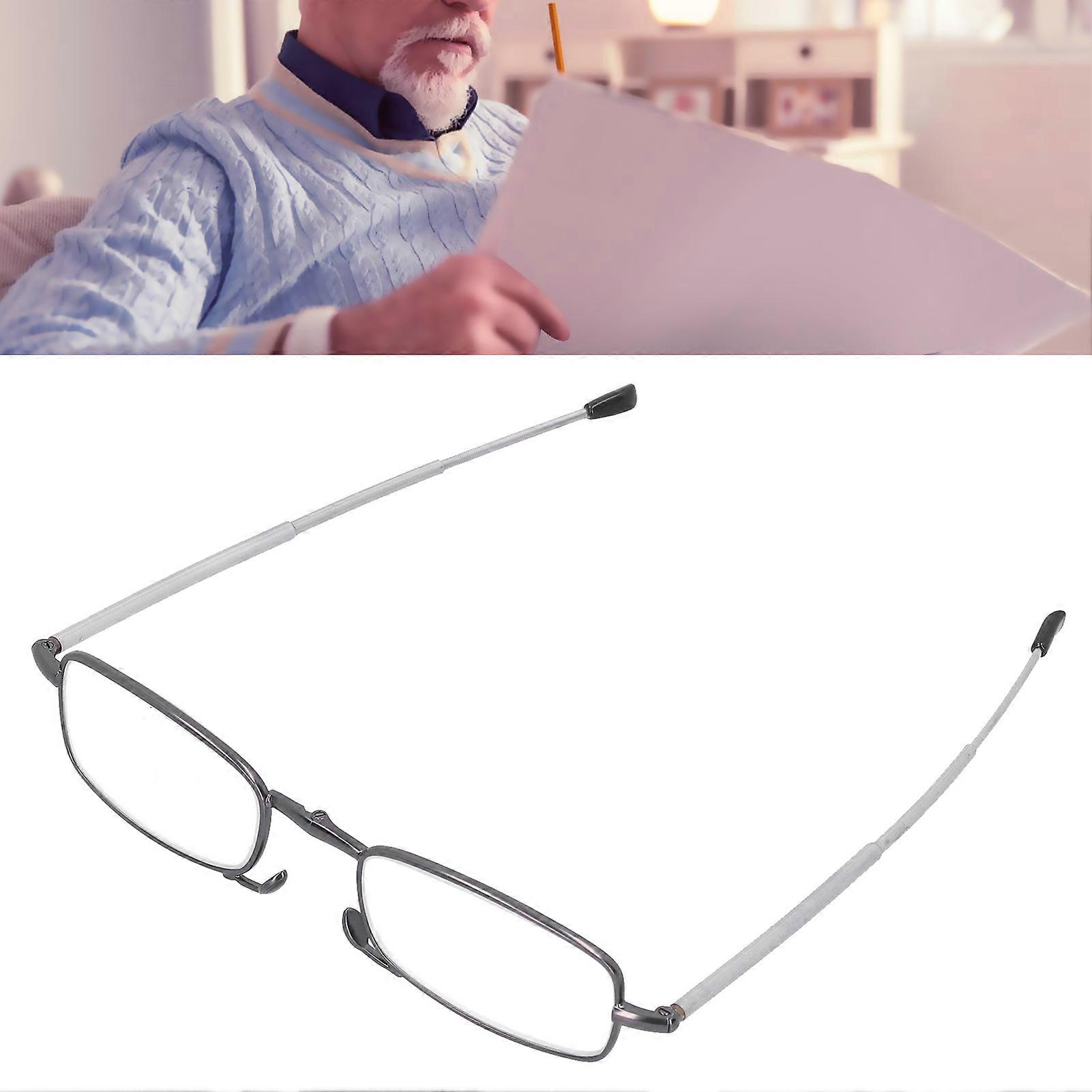 Blue Light Blocking Folding Reading Glasses +2.50 Gray Unisex