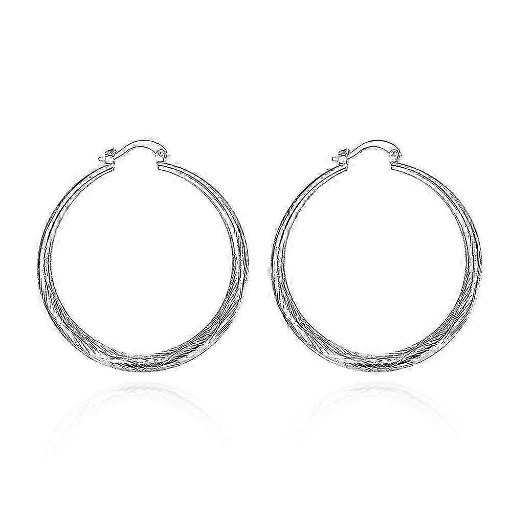 Breathable Silver Earrings Lightweight Retro Design for Sensitive Ears
