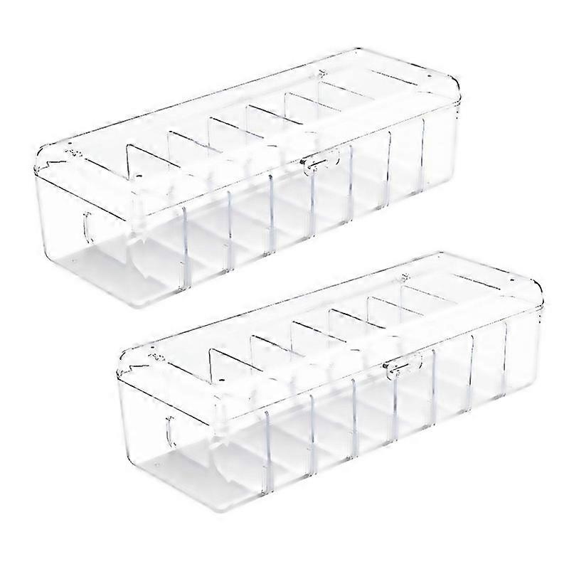 For 2pcs Trading Card Storage Box Card Storage Box Plastic Trading Card Case With Removable Dividers