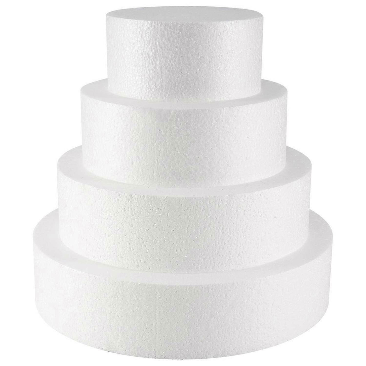 4 Pack Foam Cake Dummy for Decorating and Wedding Display,Sculpture