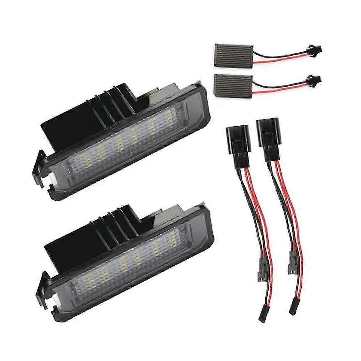 Car Led Bulbs Number License Plate Light Kit for Golf 4/5/6 (9N.6R) 2000-2014 LHD Canbus Error Free