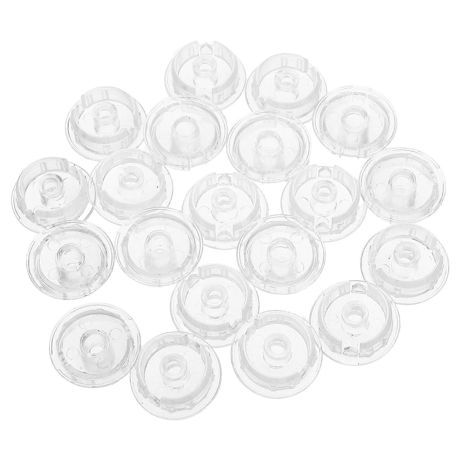 Blind Accessories Bottom Rail Button for Secure Fit 40Pcs Transparent Plastic Replacement