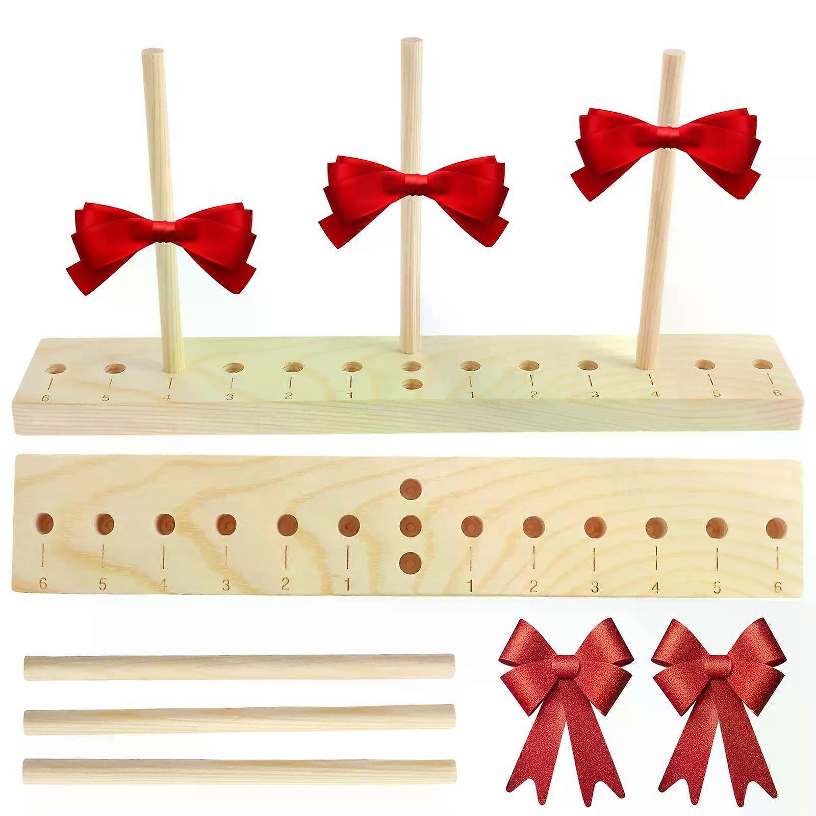 Bow Maker Wooden Bow Making Tool Adjustable Wood Ribbon Bow Maker Portable Bow Tie Machine Lightweight Bow Maker Tool Practical