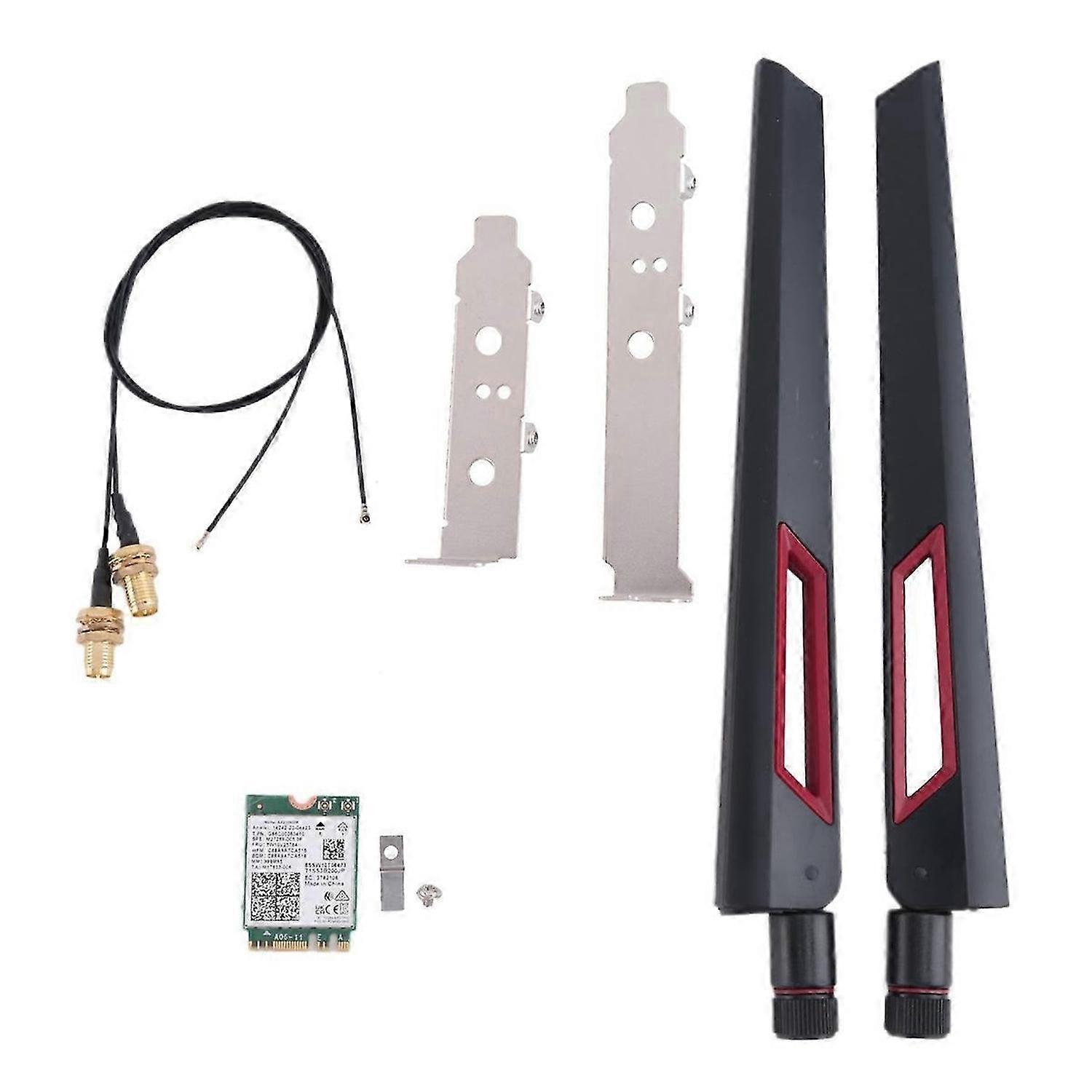 Wi-Fi 6E Wireless Card 2400Mbps Bluetooth 5.2 Kit ,with 10DBi Antenna