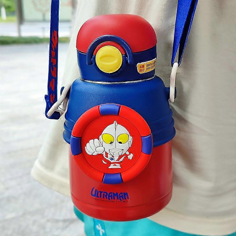 Ultraman cartoon children's thermos cup boys and girls water cup kindergarten primary school special straw cup