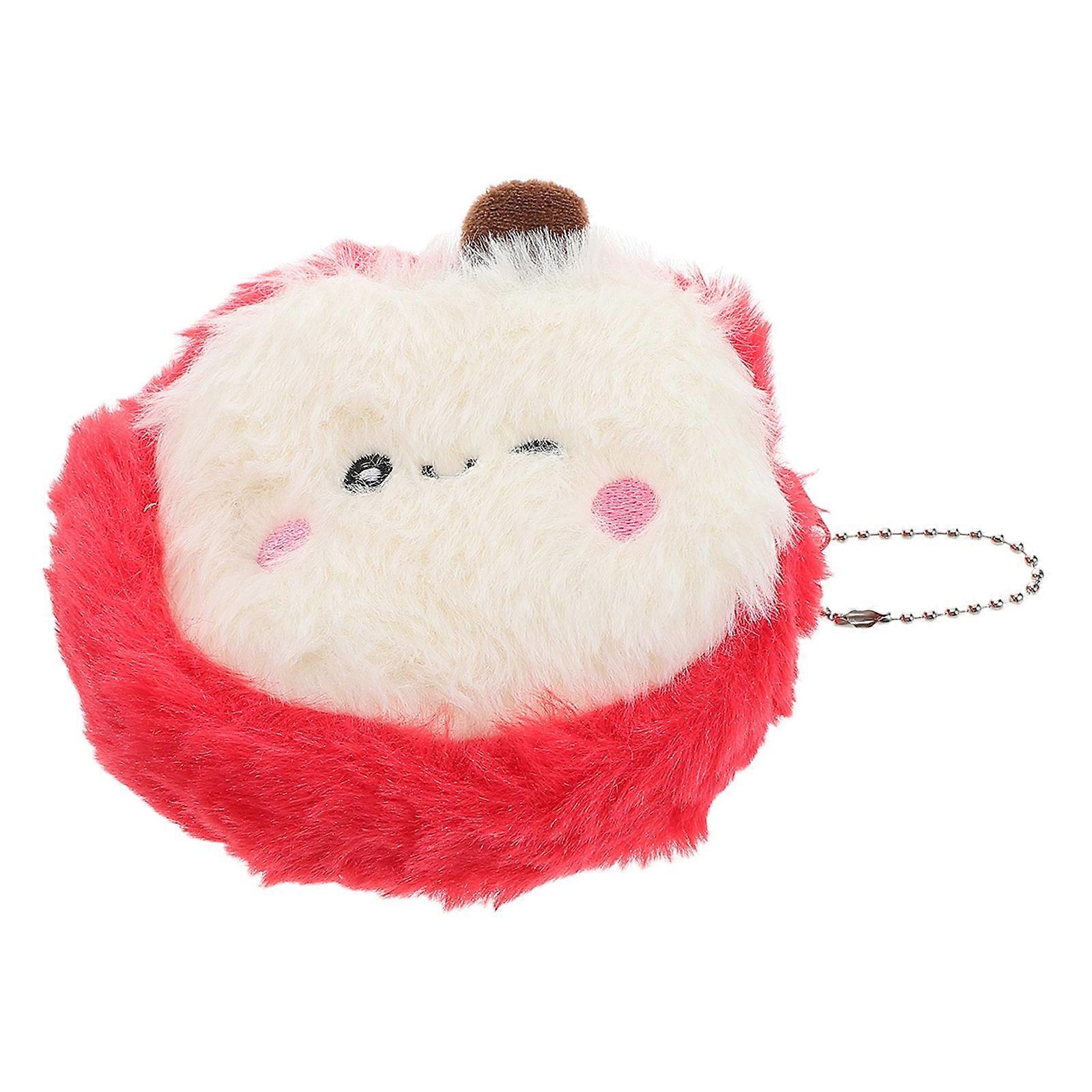 Apple Plush Coin Purse for Storage with 3Pcs Cute Fruit Shape Small Wallet