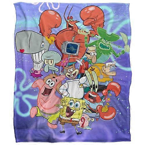 SpongeBob SquarePants Silky Characters Supersoft Blanket