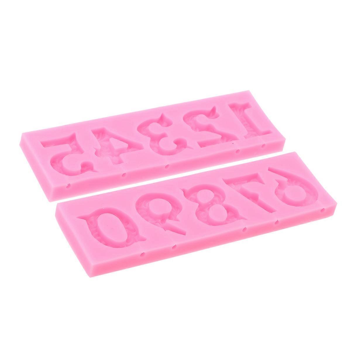Silicone Fondant Molds Number Pattern for Cake Decorating 3Pcs Set