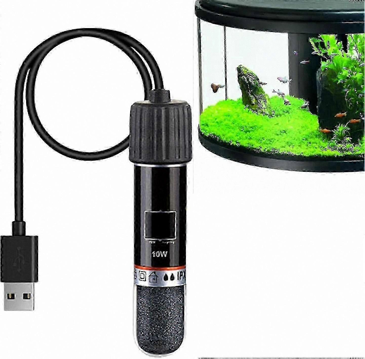 USB Rechargeable Mini Heater for Aquariums | 10W Thermostat Rod for Small Tanks | Compact Heating Solution for Fish Tanks and Mini Aquariums