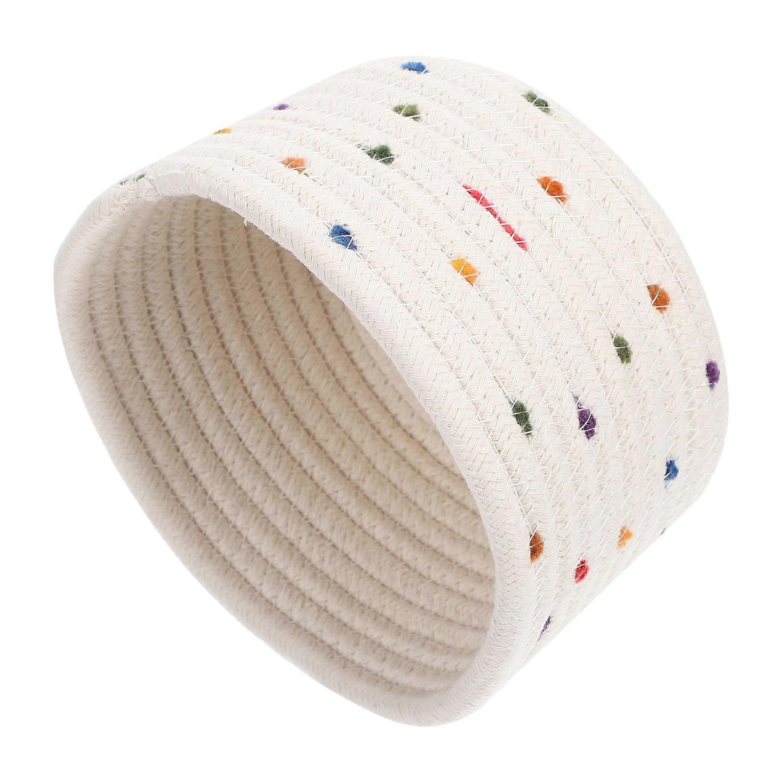 Multi-Function Woven Basket Cotton Rope Storage Basket for Home 2Pcs