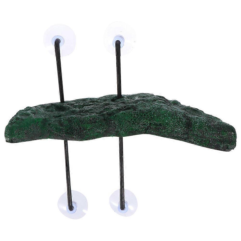 5 Sets Turtle Basking Platform Floating Playground Reptiles Aquarium Climbing 18x2x2cm Green Decoration
