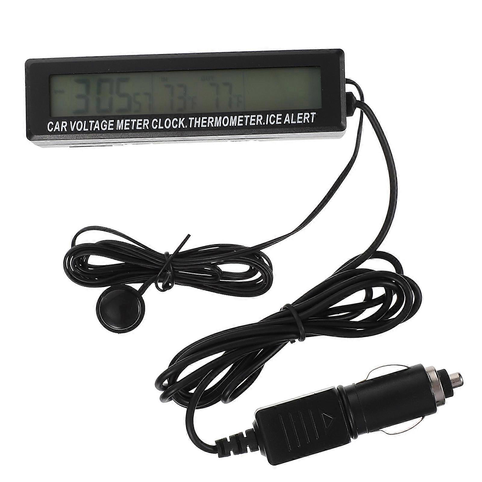 Electronic Clock Desk Clock 2Pcs Designed For Drivers Black Streamlined Appearance Environmental Protection