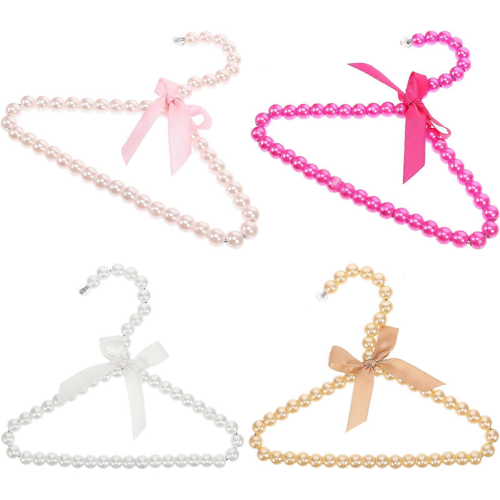12 Pcs Durable Pearl Design Pet Hangers Ideal For Organizing Clothes Suitable For Dogs And Cats At Home