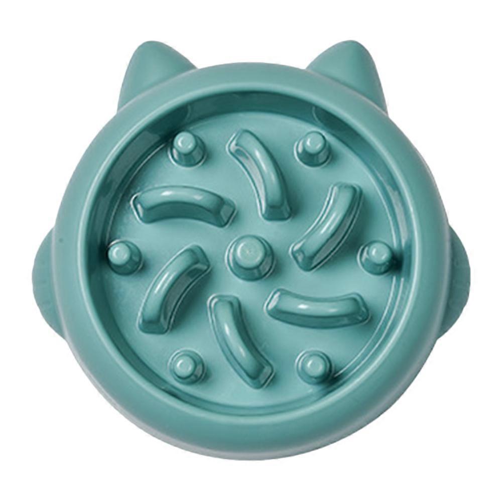 Dog Bowls Slow Feeder Plastic Green with Puzzle Pattern for Pet Use Aids Digestion