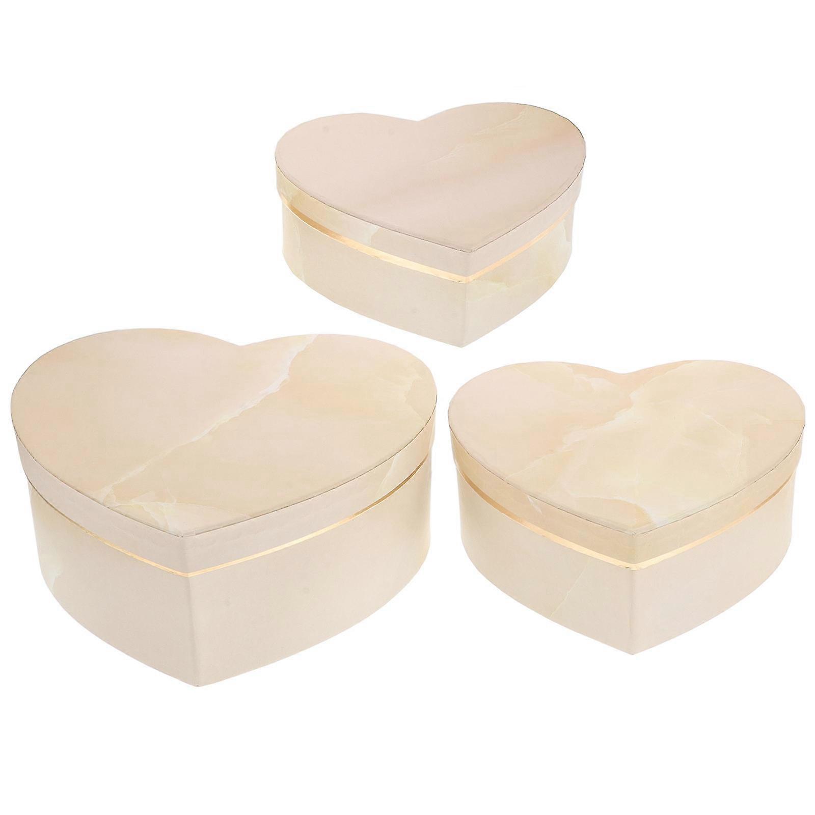 Luxury Heart Shaped Marble Pattern Gift Box 6 Pcs Wrapping Boxes Ideal For Florists With Romantic Elegance For Special Occasions