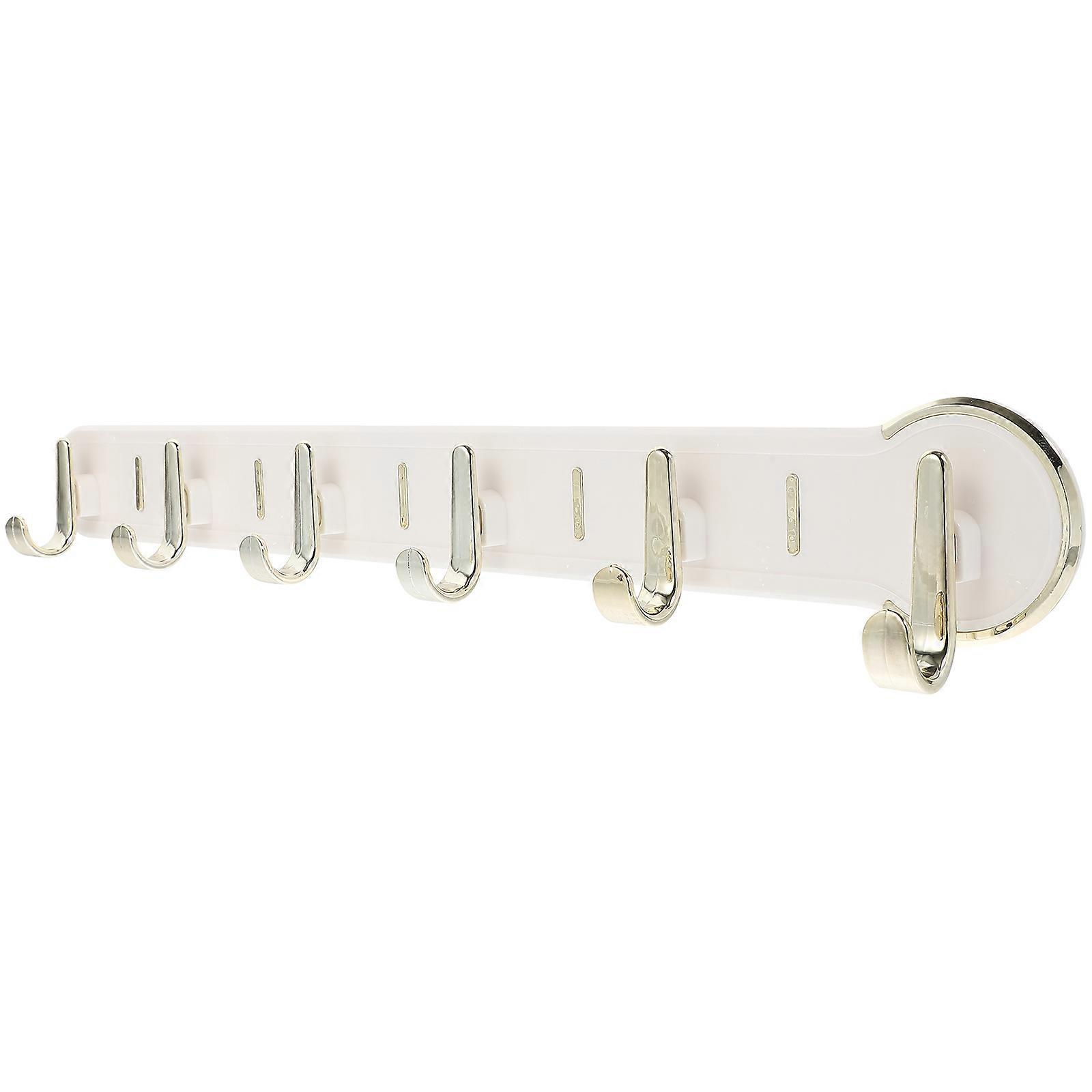 Rust-Proof Self Adhesive Trackless Hook 5Pcs Simple Design For Walls And Doors In Home Environment