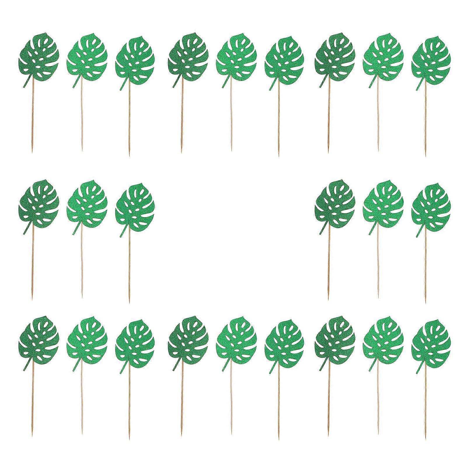 48Pcs Assorted Color Cake Toppers Turtle Leaf Design Ideal For Festival Cake Decoration Creative Look