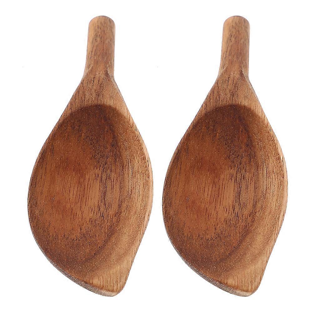 10 Pcs Wooden Teaspoon Natural Design Irregular Shape For Coffee Brewing Light Brown Coffee Bean Handling