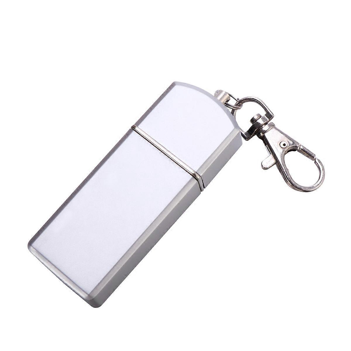 Portable Ashtray Ash Holder with Lid for Outdoor Use 2Pcs Silver