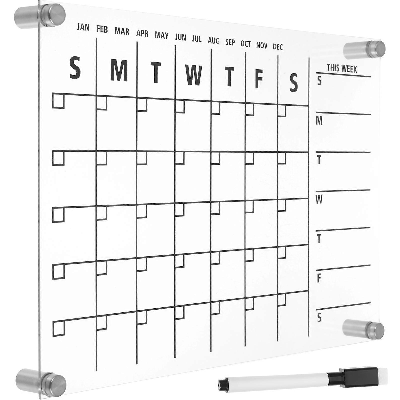 Acrylic Note Board for Office 5Sets Transparent Dry Erase Boards