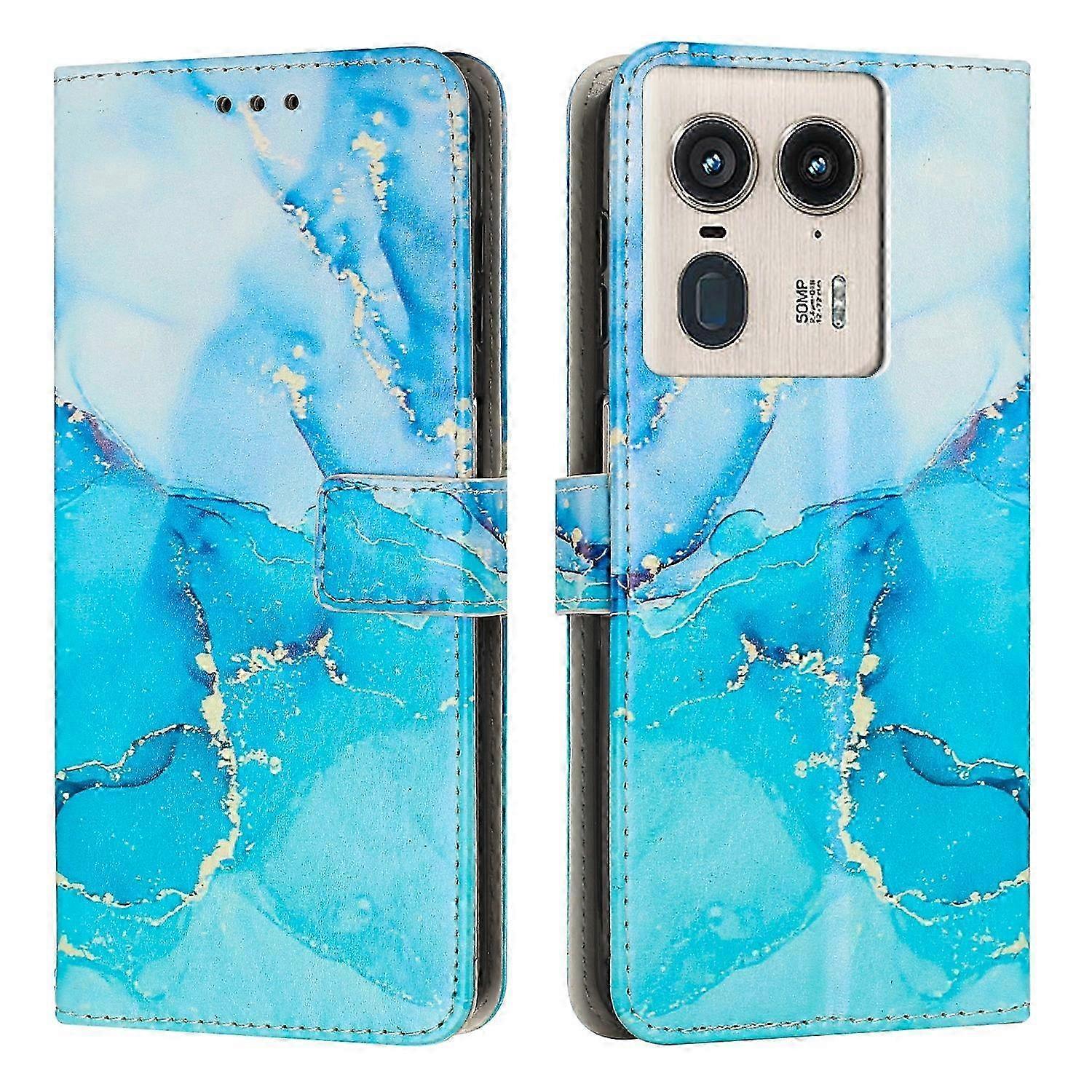 Painted Marble Pattern Leather Phone Case 2025