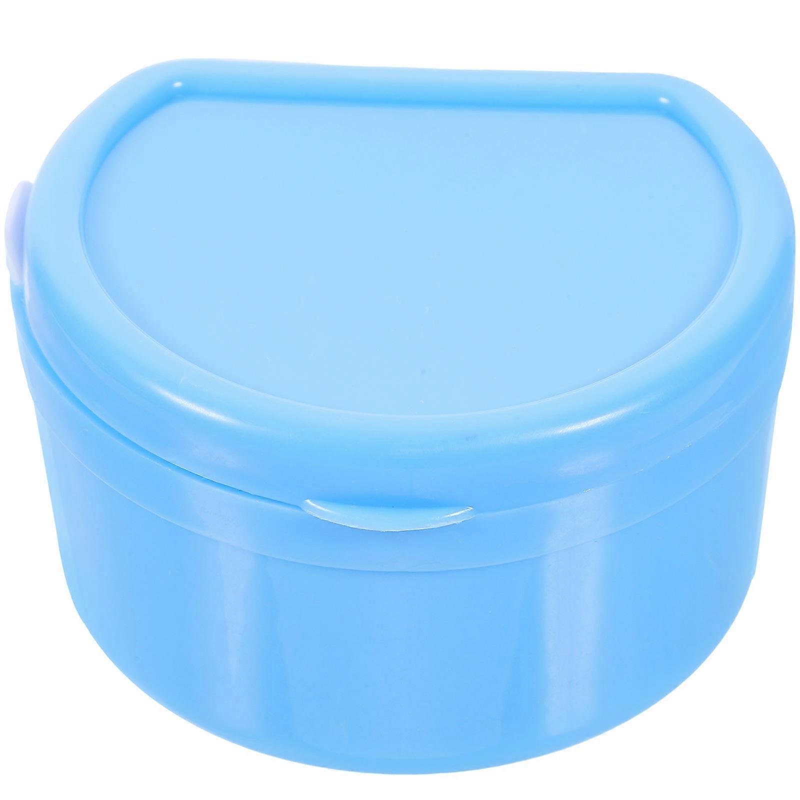 False Teeth Container Denture Travel-Friendly .50x7.50x7.50CM Storage 1Set