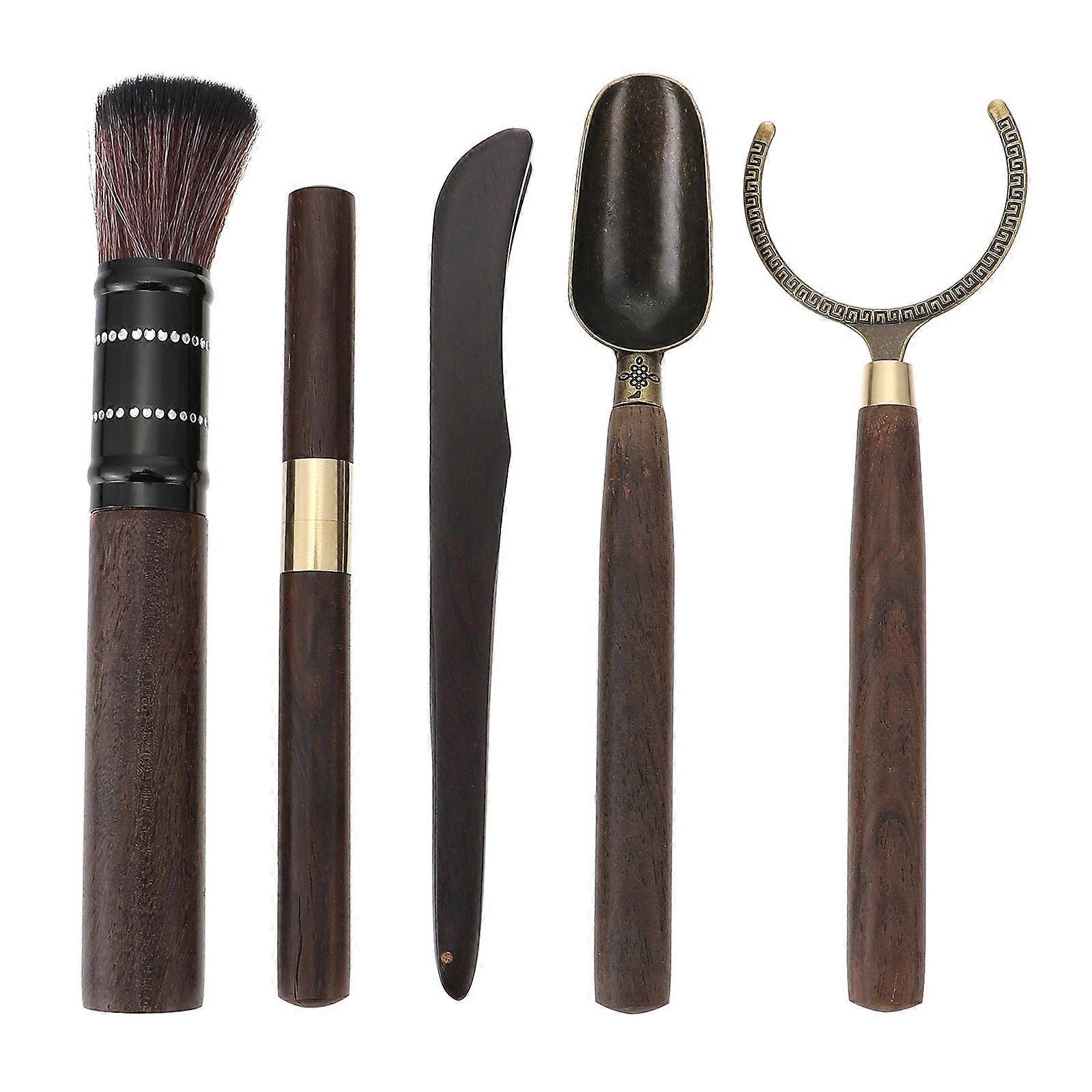 Tea Ceremony Accessories Bamboo Tea Tool Set for Home Use 5Pcs