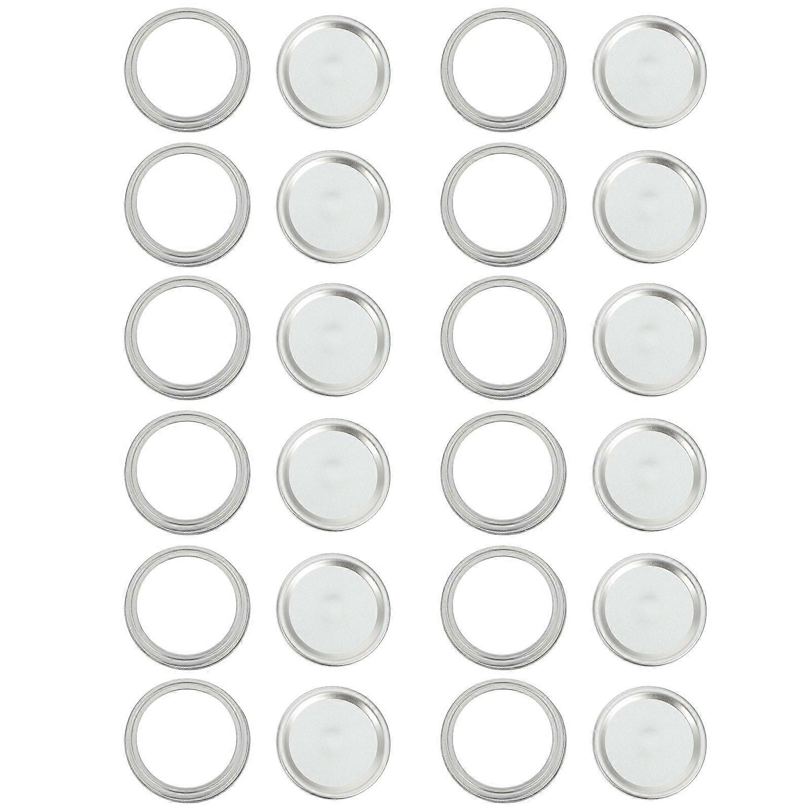 Mason Jar Tops 12 Sets For Canning Jars And Home Canning 70mm Silver Sealing Easy To Open And Close