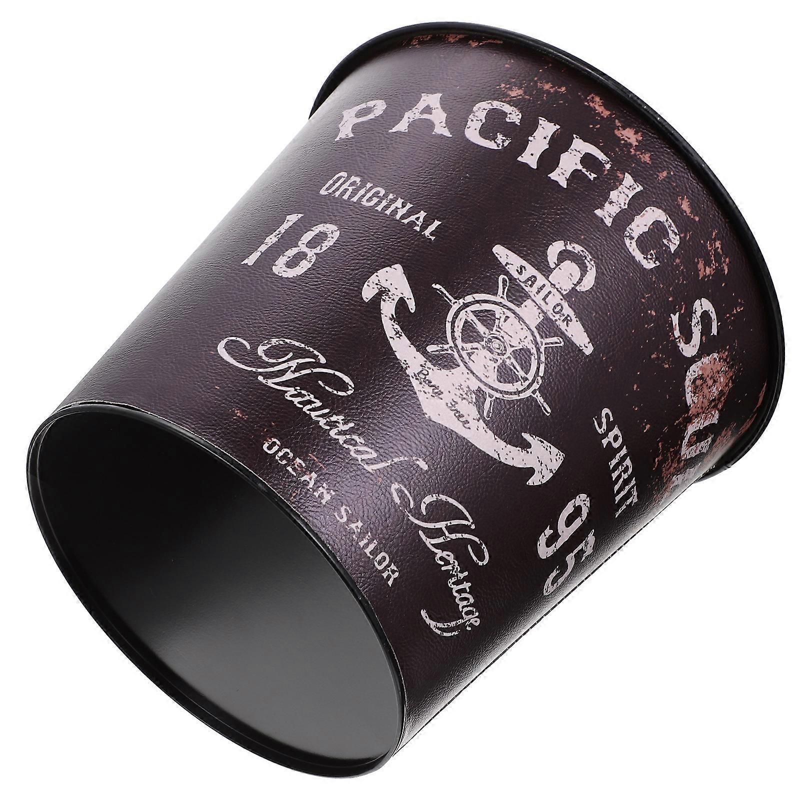 Vintage Pattern Waste Container for Home Use Multi-Function Storage Bin