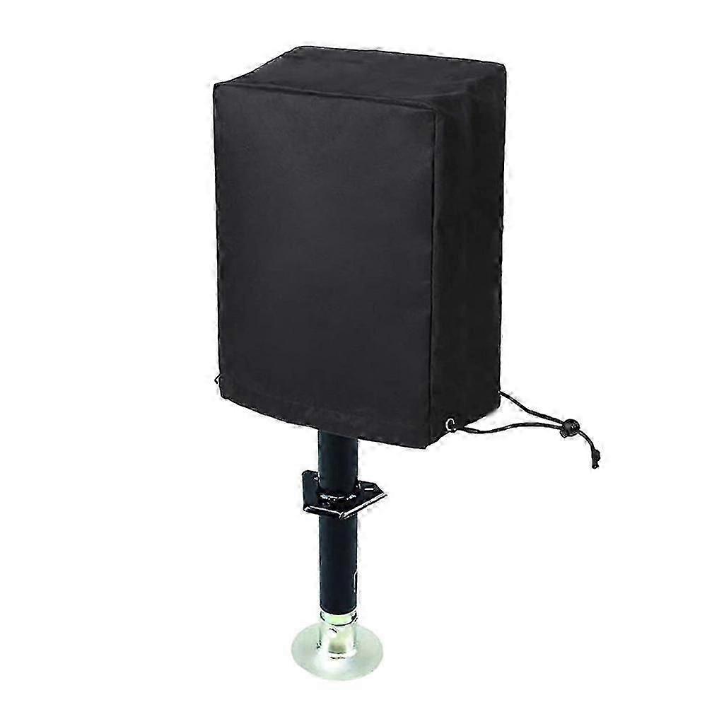 Protective Cover Universal Camper Jack Cover Waterproof Trailer Accessory Black